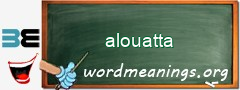 WordMeaning blackboard for alouatta